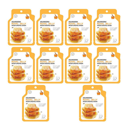 Dearderm Royal Jelly Moisturizing Mask (10pcs)-Beauty Zone Nail Supply