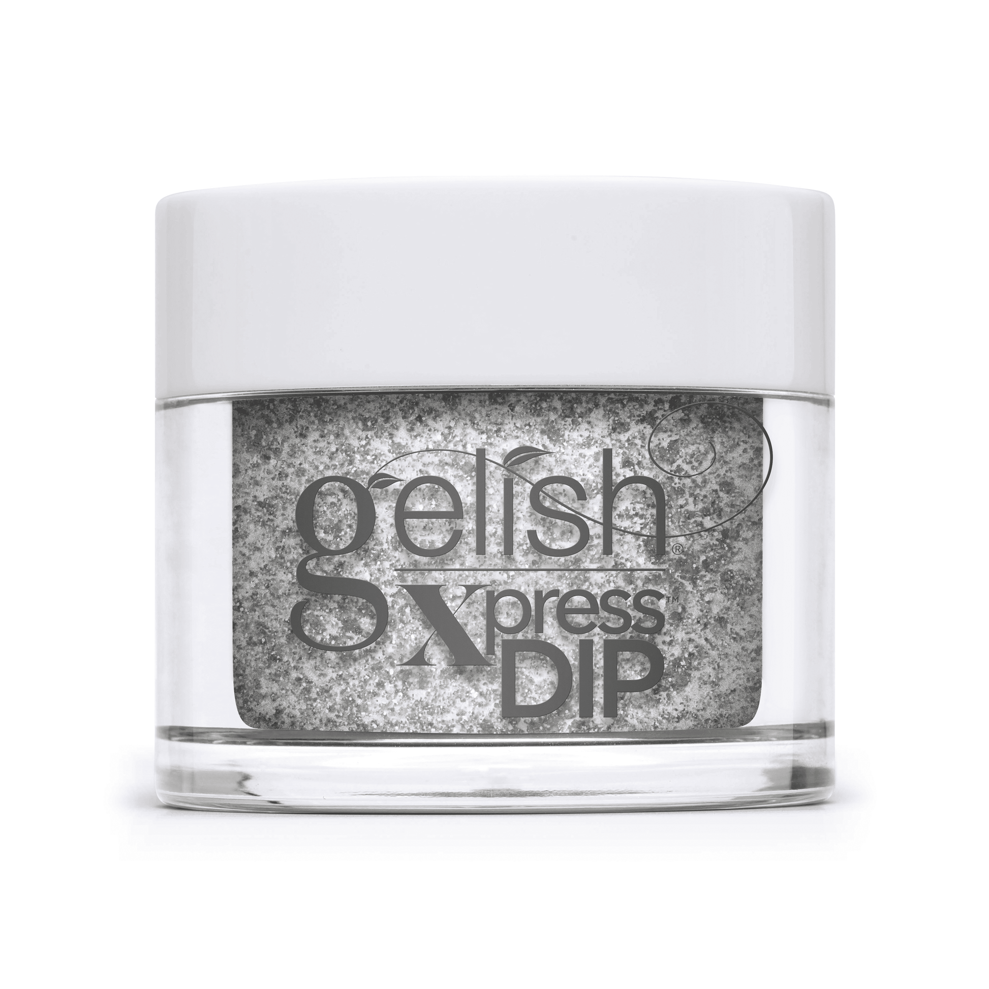 Gelish Xpress Dip AM I MAKING YOU GELISH? CHUNKY SILVER GLITTER 43g (1.5 Oz) #1620946-Beauty Zone Nail Supply