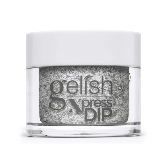 Gelish Xpress Dip AM I MAKING YOU GELISH? CHUNKY SILVER GLITTER 43g (1.5 Oz) #1620946-Beauty Zone Nail Supply