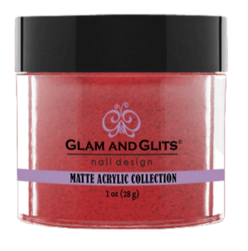 Glam & Glits Matte Acrylic Powder 1 oz Red Velvet MAT641-Beauty Zone Nail Supply