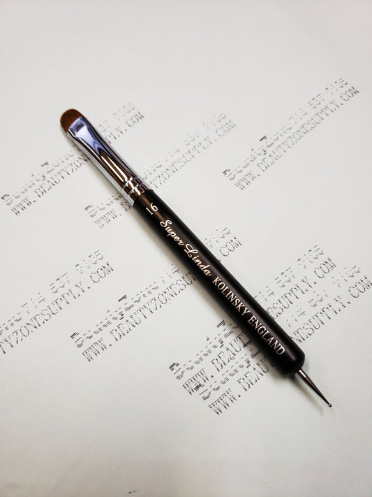 Super Linda French Brush Black With Dot Tool F#16-Beauty Zone Nail Supply