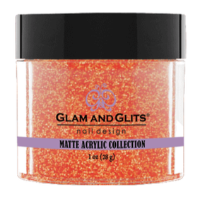 Glam & Glits Matte Acrylic Powder 1 oz Orange Brandy-MAT634-Beauty Zone Nail Supply
