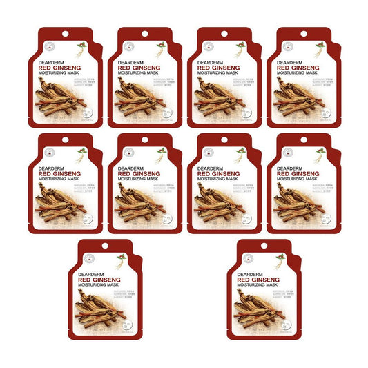 Dearderm Red Ginseng Moisturizing Mask (10 Pieces)-Beauty Zone Nail Supply