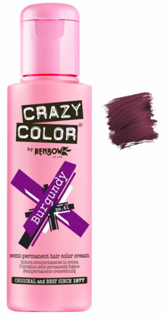 Crazy Color vibrant Shades -CC PRO 61 BURGUNDY 150ML-Beauty Zone Nail Supply