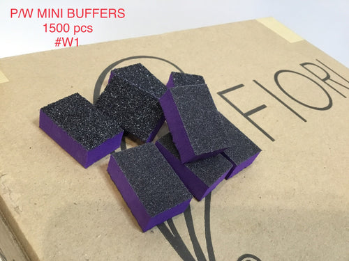 Mini Nail Buffer Purple Black Grit 60/100 1500 pc #W1-Beauty Zone Nail Supply