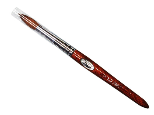 Petal acrylic nail brush kolinsky red wood size 18 - BeautyzoneNailSupply
