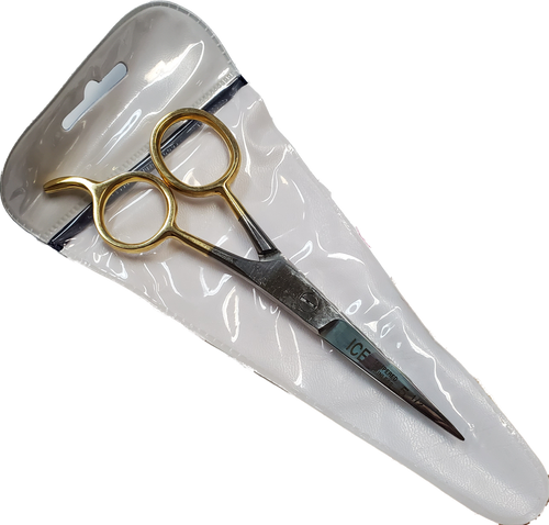Barber Scissor 5 1/2 Gold Handle-Beauty Zone Nail Supply