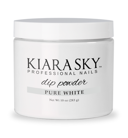 Kiara Sky Dipping Powder 10 oz Refill Pure White-Beauty Zone Nail Supply