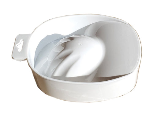 White Plastic Manicure Bowl #MBW01-Beauty Zone Nail Supply