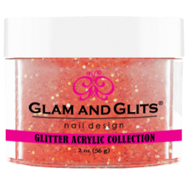 Glam & Glits Glitter Acrylic Powder (Glitter) 2 oz Pink Crystal - GAC28-Beauty Zone Nail Supply