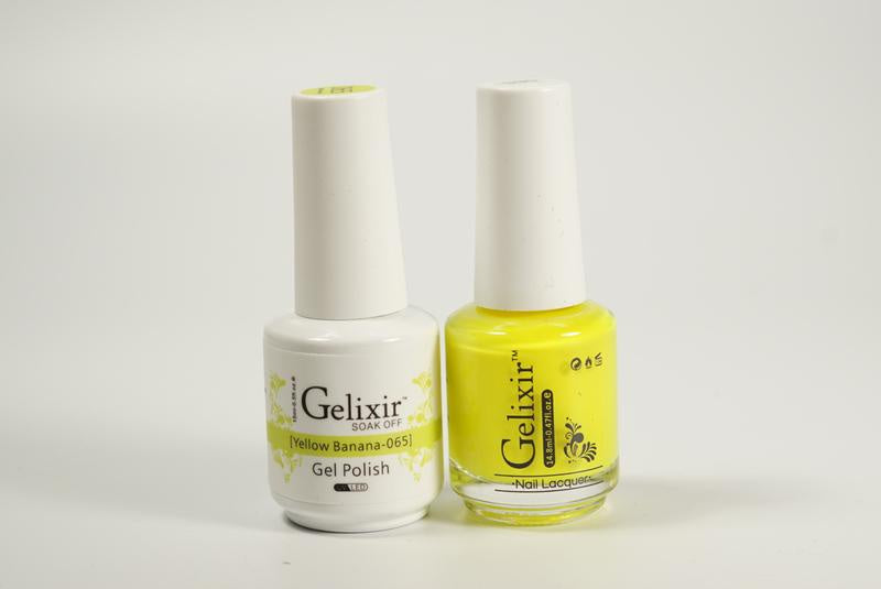 Gelixir Duo Gel & Lacquer Yellow Banana 1 PK #065-Beauty Zone Nail Supply
