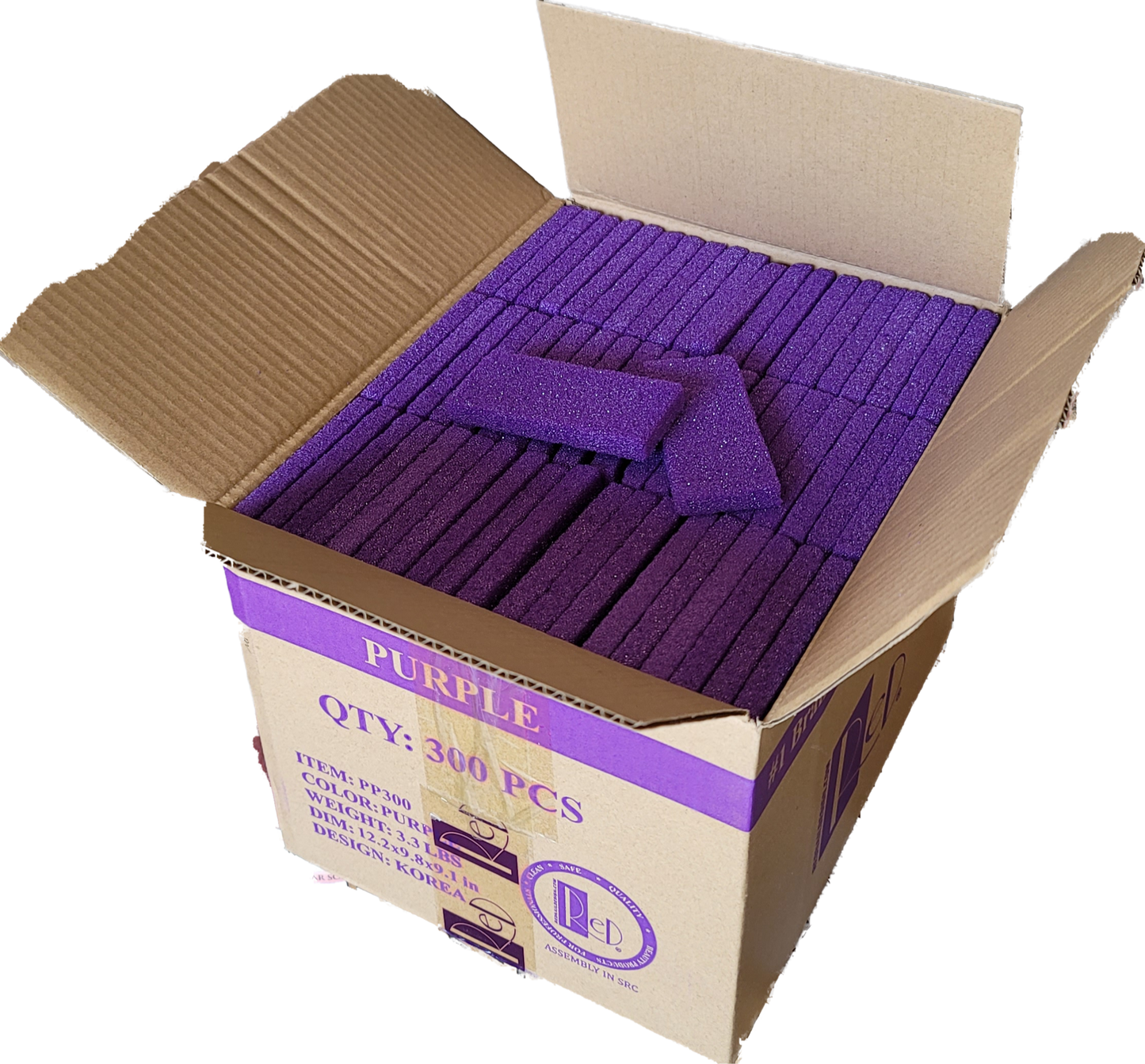 Disposable Pumice RED Purple 300 pcs #PR7