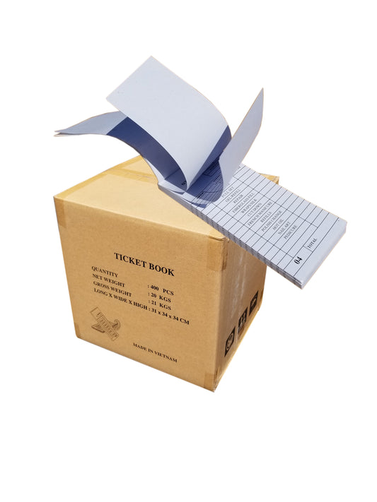 NEW TICKET BOOK (CASE 400) #9208