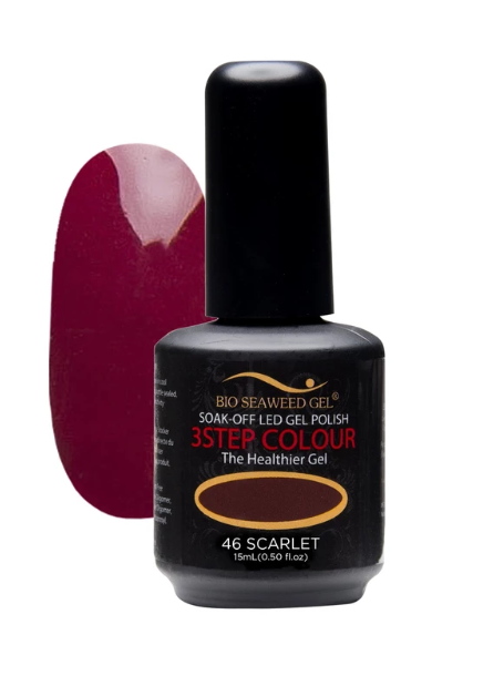 Bio Seaweed 3STEP Gel Polish 46 Scarlet-Beauty Zone Nail Supply