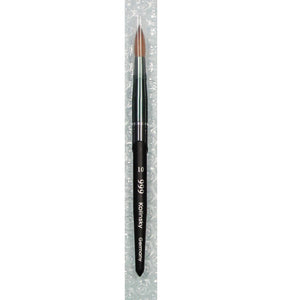 999 kolinsky acrylic nail brush black titanium size 10 - BeautyzoneNailSupply