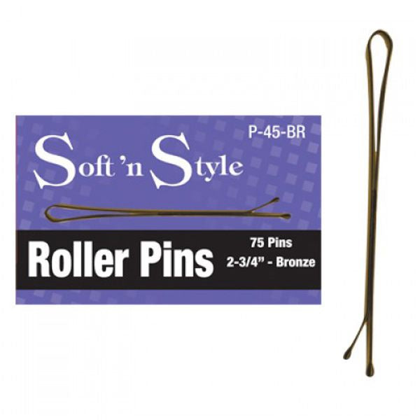 2-3/4" roller pins STRAIGHT PINS Bronze P-45-Br-Beauty Zone Nail Supply