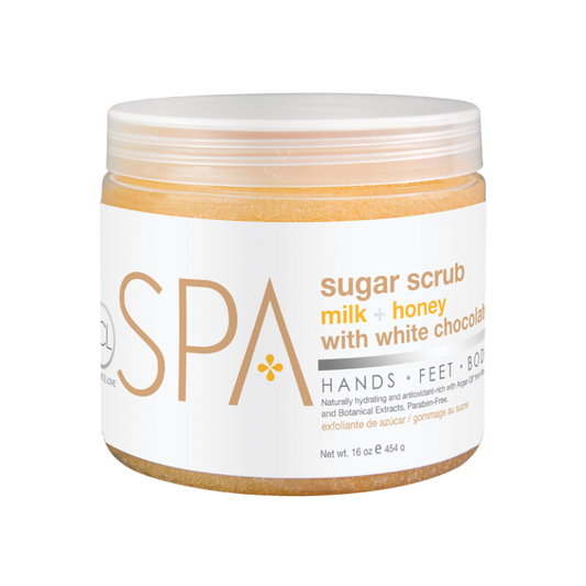 BCL SPA Sugar Scrub Milk + Honey with White Chocolate 16oz-Beauty Zone Nail Supply