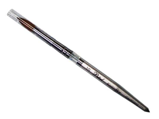 Petal kolinsky acrylic nail brush silver size 10 - BeautyzoneNailSupply