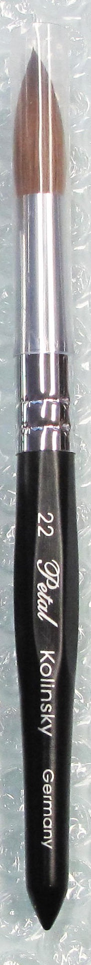 Petal kolinsky acrylic nail brush black angle size 22 - BeautyzoneNailSupply