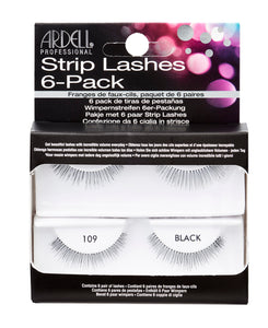 Ardell Natural False Eyelashes #109 6-Pack Black #60069-Beauty Zone Nail Supply