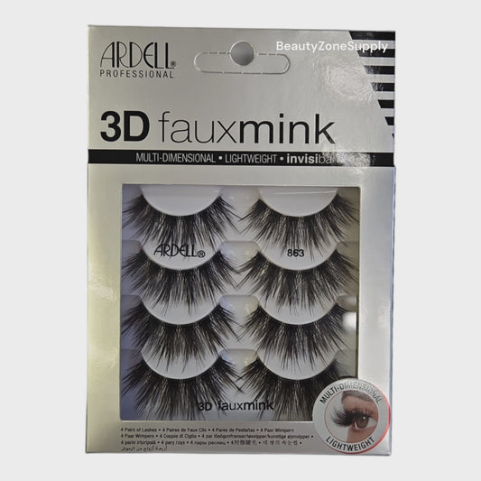 Ardell Strip Lashes 3D Faux Mink Multipacks 863 4 pack #37346