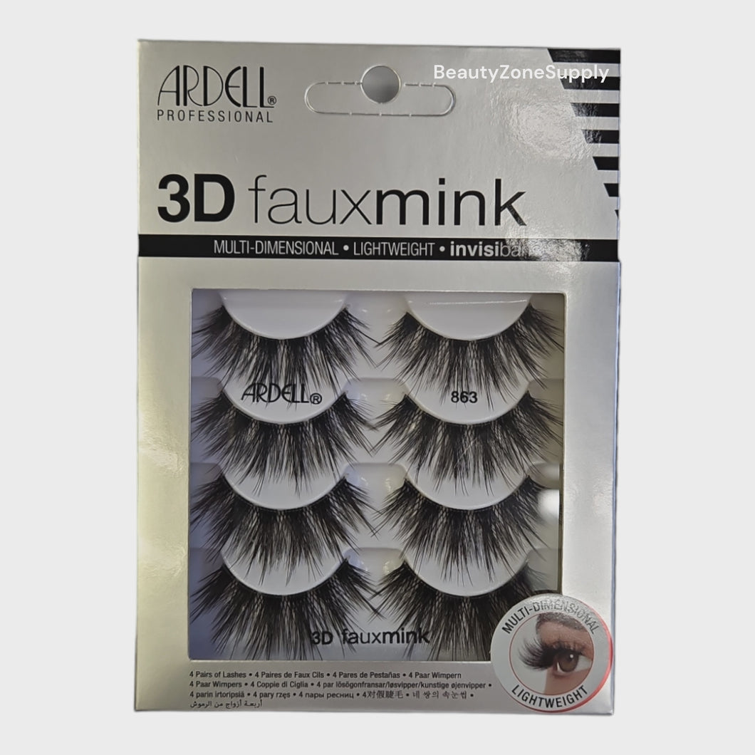 Ardell 3D Faux Mink Multipacks 863 4 pack #37346