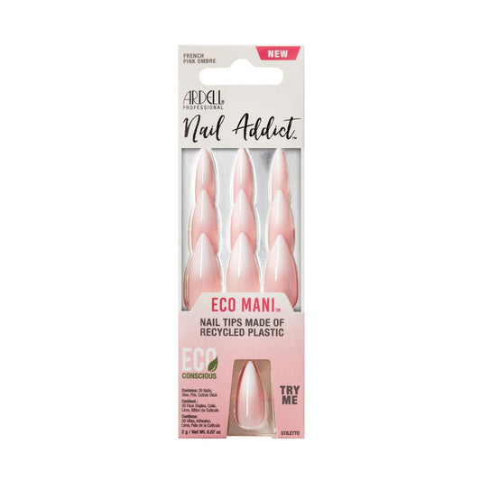 Ardell Press-on Nails Nail Addict Eco Mani French Pink Ombre #58640