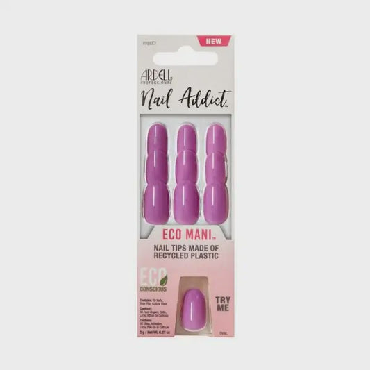 Ardell Press-on Nails Nail Addict Eco Mani Violet  #58642