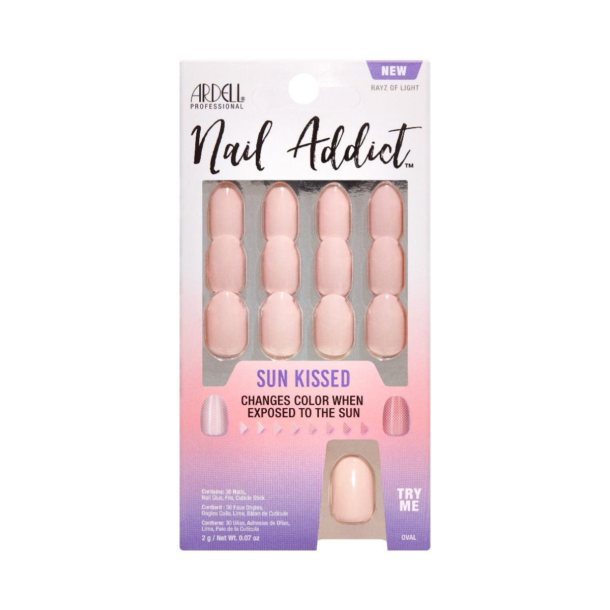 Ardell Press-on Nails Nail Addict Sun Kissed Rayz of Light #36665