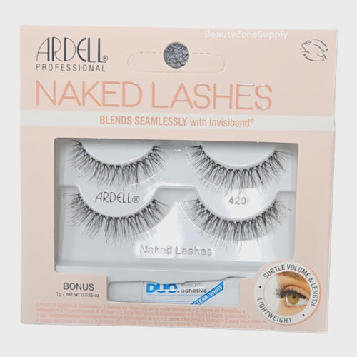 Ardell Naked Lashes 420 2 Pairs + 1 gram Duo Pipette #37406