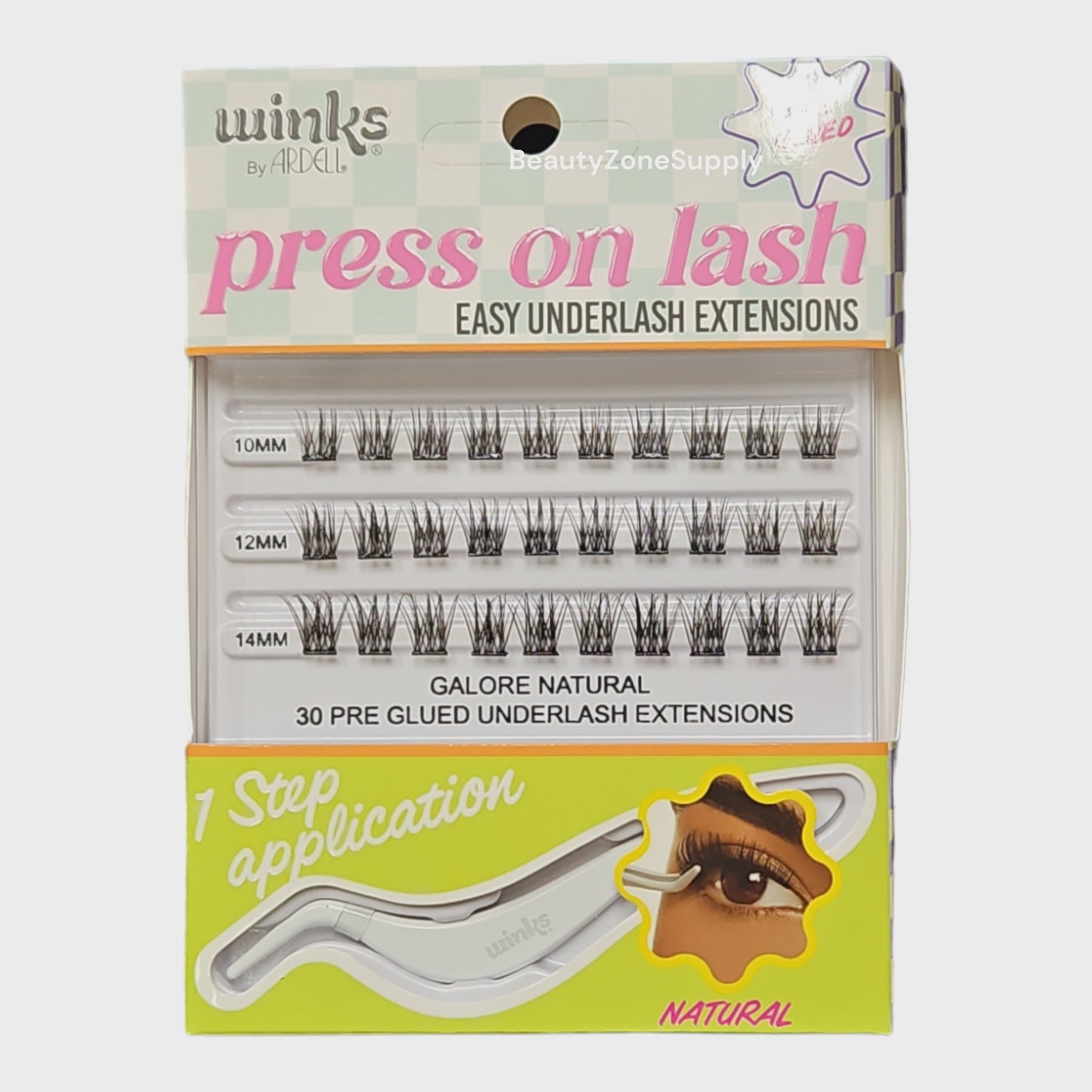 Ardell Winks Press On 30 pc Galore Natural + Applicator #32266