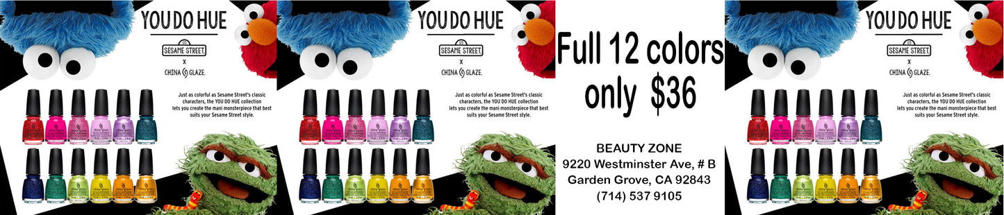 CHINA GLAZE NAIL POLISH LACQUER YOU DO HUE - 12 PIECE-Beauty Zone Nail Supply