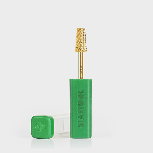 Carbide Nail Bit cuticle taper cleaner Gold 3/32