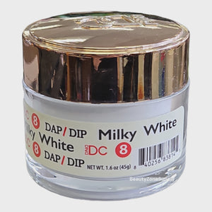 DC DND Dap Dip Powder & Acrylic powder 2 oz Milky White 8