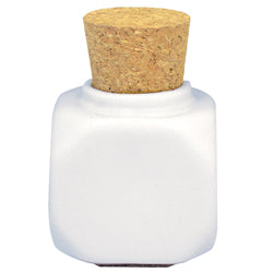 DL PRO PORCELAIN JAR WITH CORK - WHITE #DL-C523-Beauty Zone Nail Supply