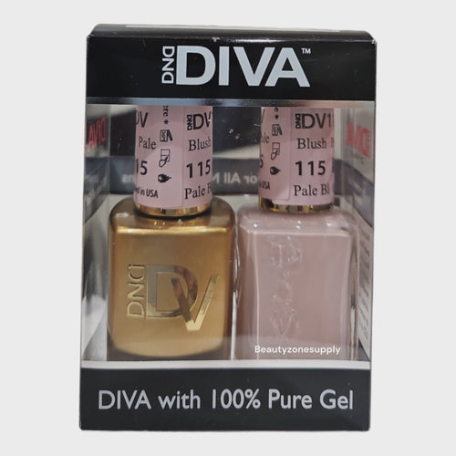 DND Diva Duo Gel & Lacquer 115 Pale Blush