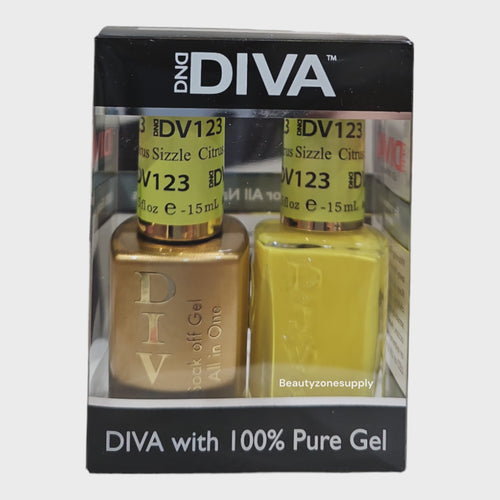 DND Diva Duo Gel & Lacquer 123 Citrus Sizzle