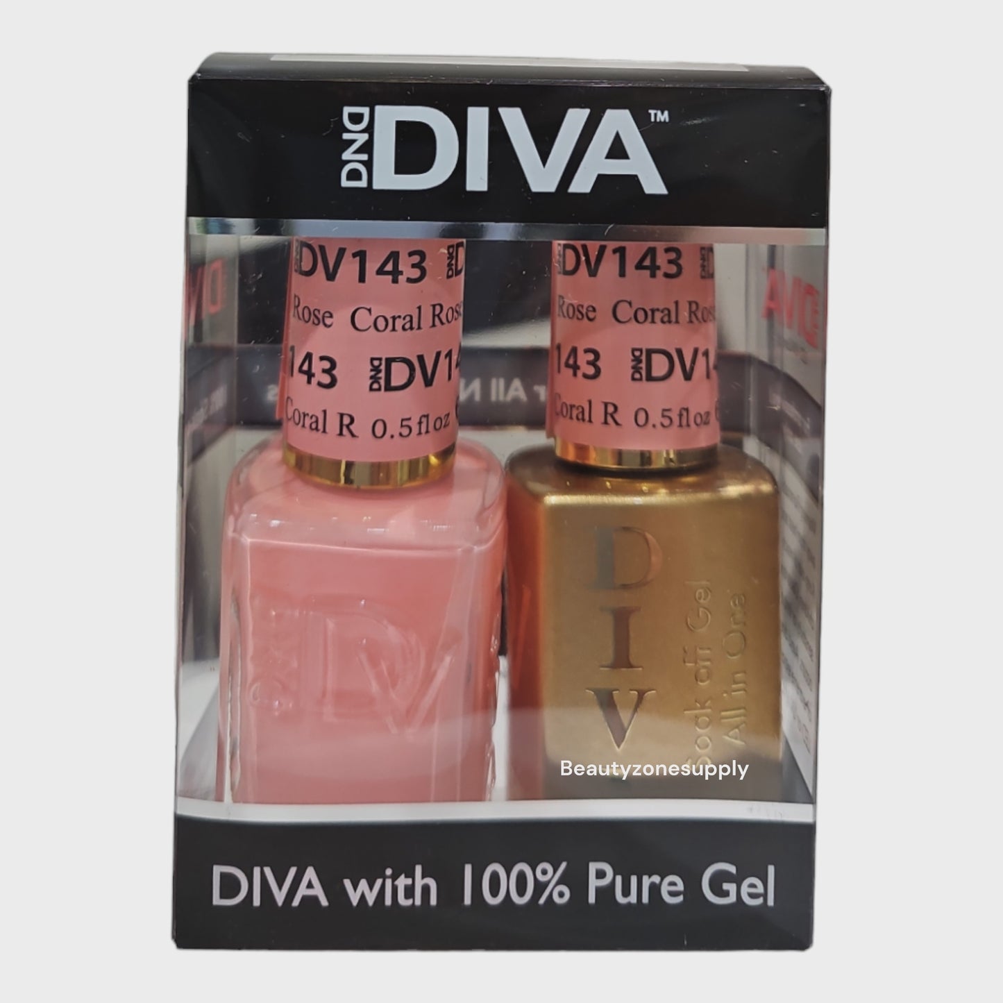 DND Diva Duo Gel & Lacquer 143 Coral Ros