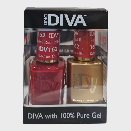 DND Diva Duo Gel & Lacquer 162 Rebel Red