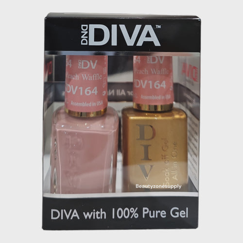 DND Diva Duo Gel & Lacquer 164 Peach Waffle