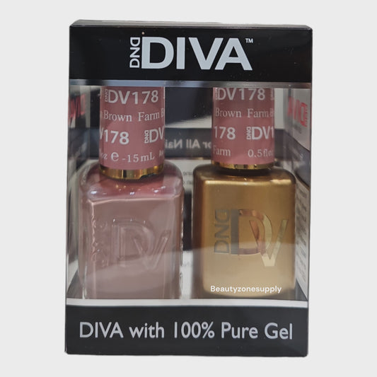 DND Diva Duo Gel & Lacquer 178 Farm Brown