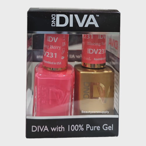 DND Diva Duo Gel & Lacquer 231 Blazing Berry