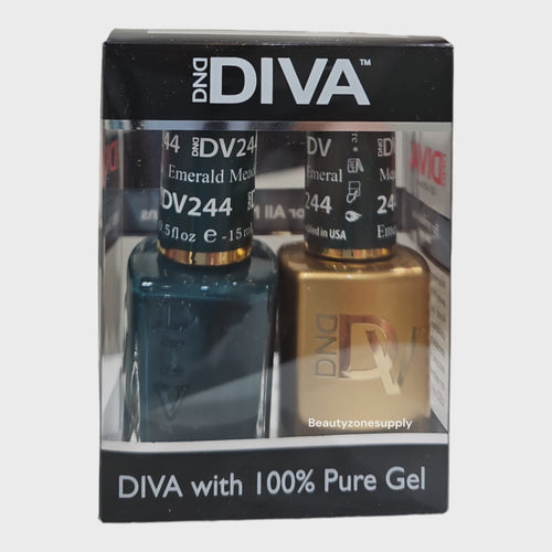 DND Diva Duo Gel & Lacquer 244 Emerald Meadow