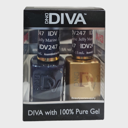 DND Diva Duo Gel & Lacquer 247 Jelly Marine