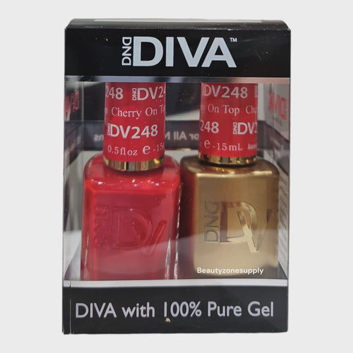 DND Diva Duo Gel & Lacquer 248 Cherry On Top