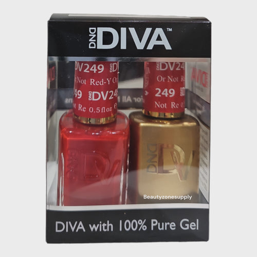 DND Diva Duo Gel & Lacquer 249 Red-y Or Not