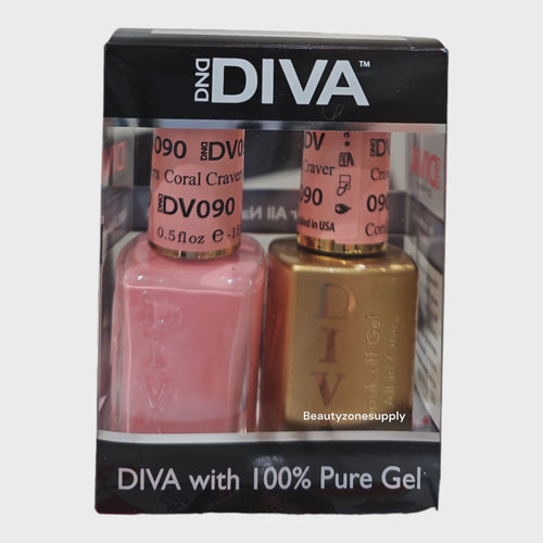 DND Diva Duo Gel & Lacquer 090 Cravers Coral