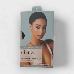 Diane Premium Spandex Dome Cap Black #D7381