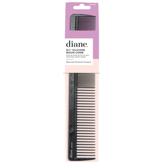 Diane Silicone Basin Comb 8 1/2" Black #DBC002