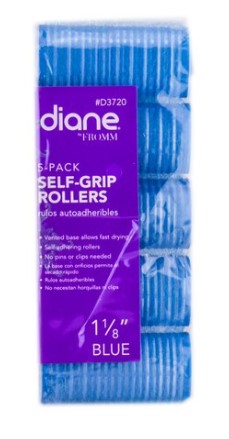 Diane Self Grip Rollers Blue 1-1/8 5 Pack #D3720